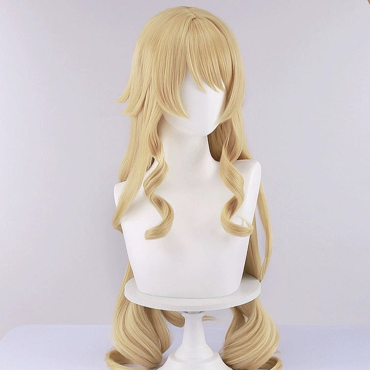 KOOLLIA-Genshin Impact Navia Long Yellow Hair Basic Wig