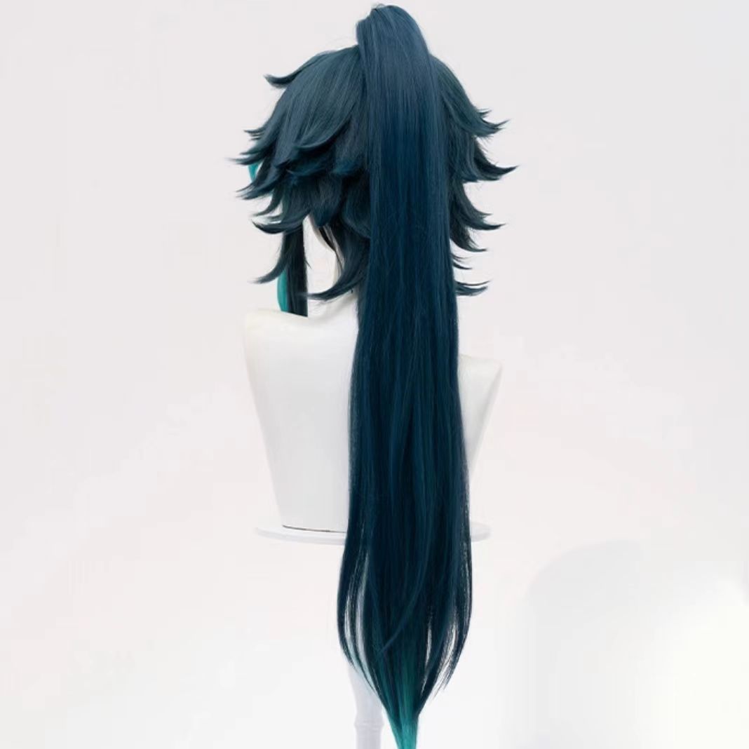 Genshin Impact Xiao Short Green Hair Basic Wig