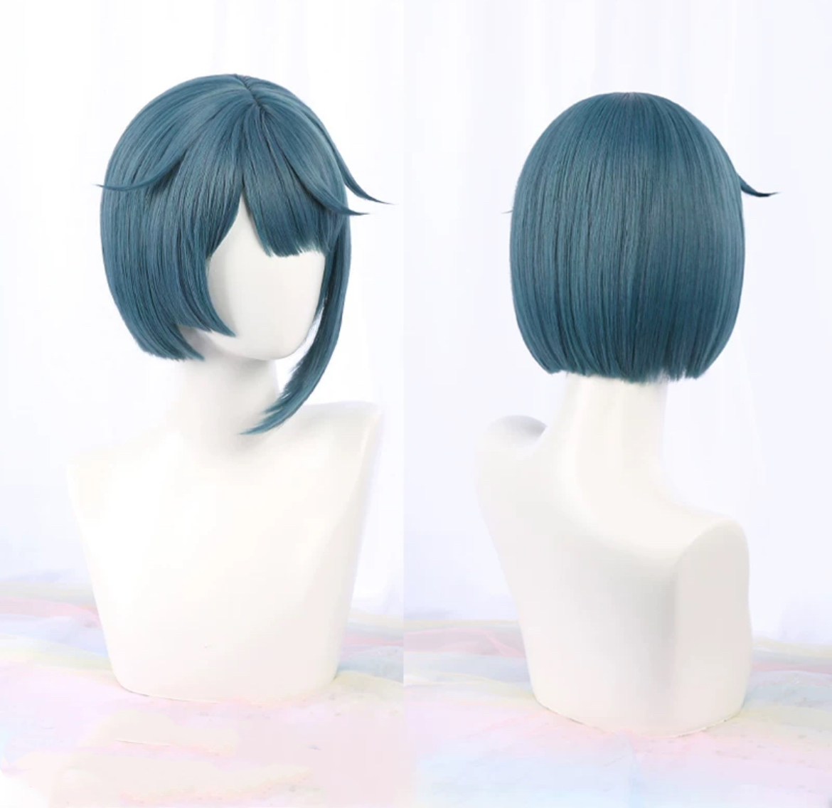 Genshin Impact Xingqiu Short Blue Hair Basic Wig