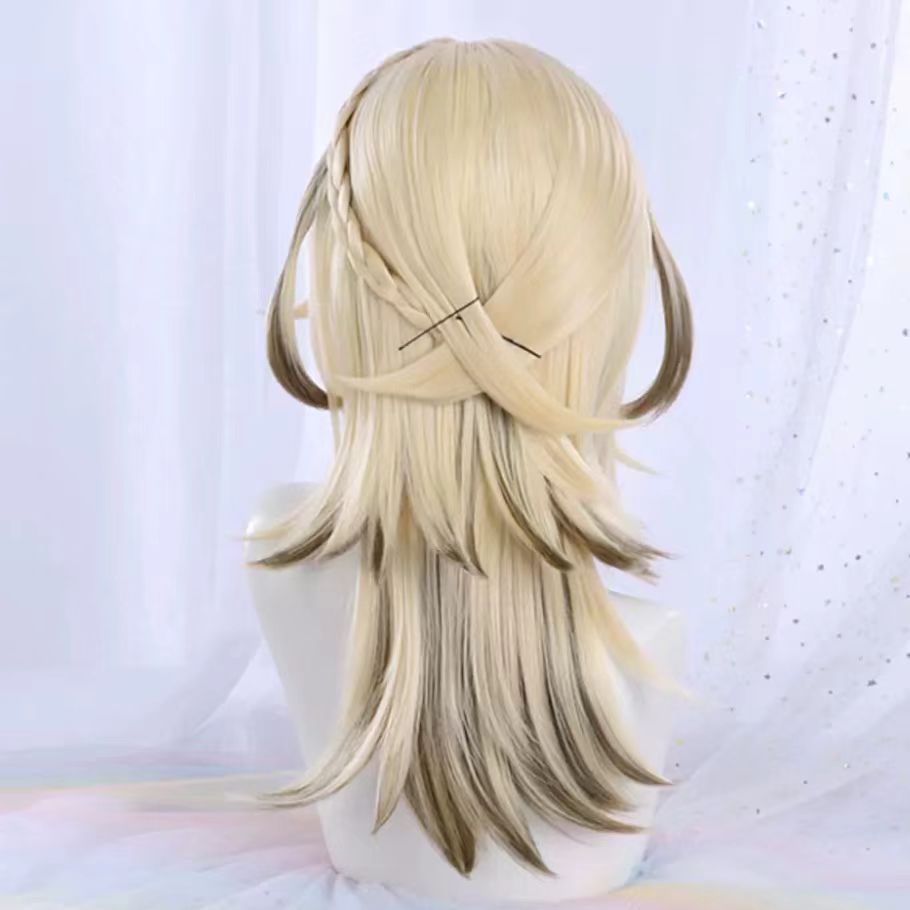 Genshin Impact Kaveh Long Yellow Hair Basic Wig