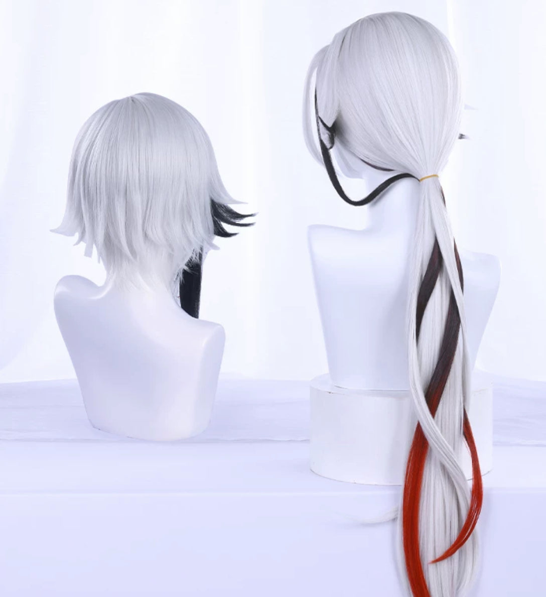 Genshin Impact Arlecchino Short/Long Mix Hair Basic Wig