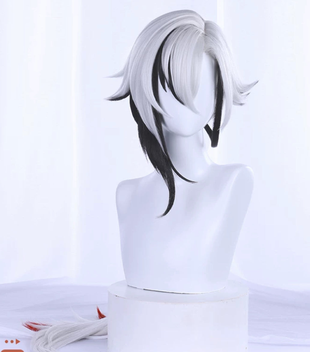 Genshin Impact Arlecchino Short/Long Mix Hair Basic Wig