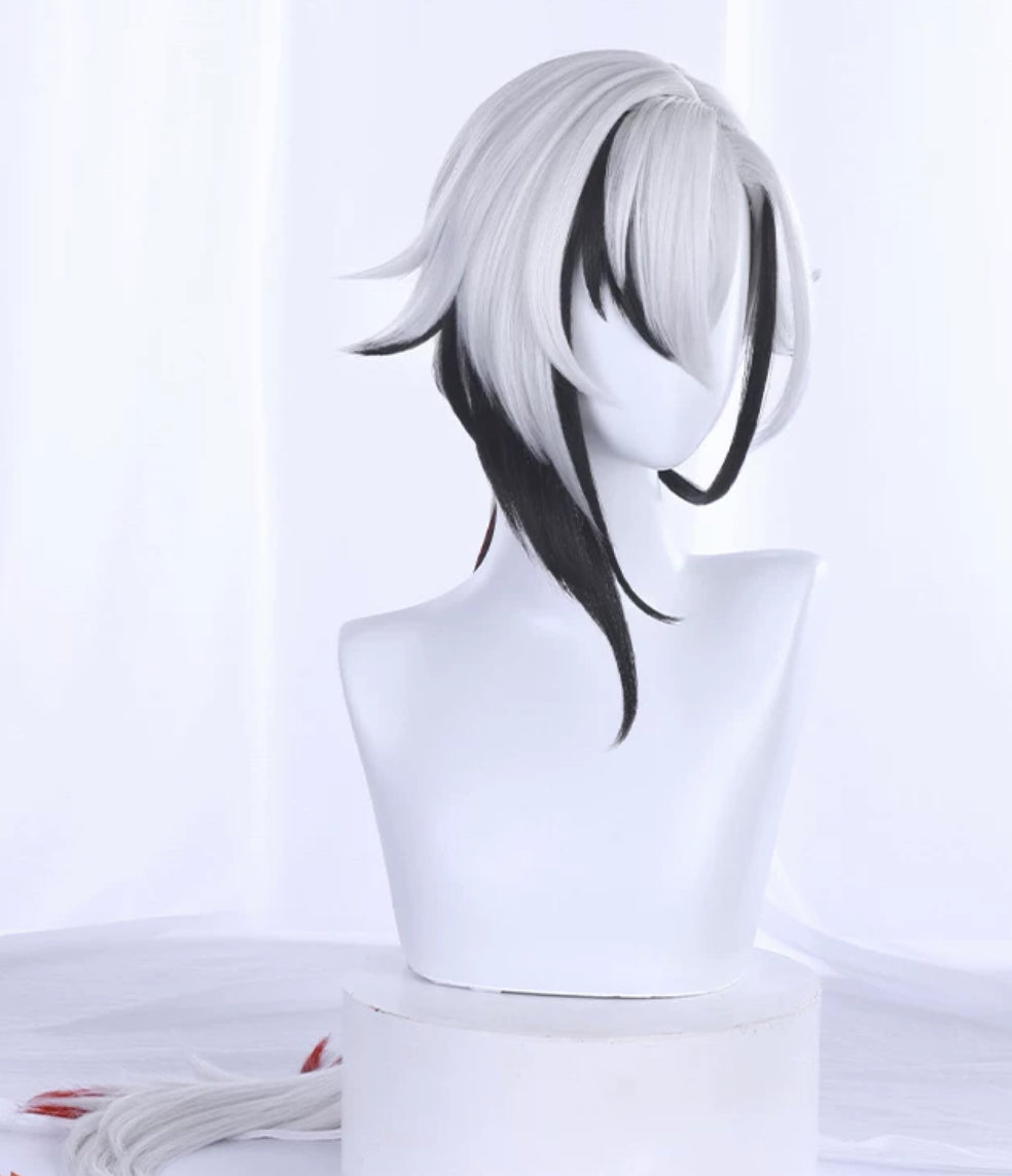 Genshin Impact Arlecchino Short/Long Mix Hair Basic Wig