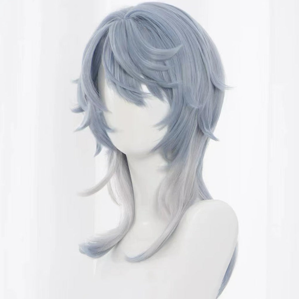 Honkai: Star Rail Sunday Long Grey Hair Basic Wig