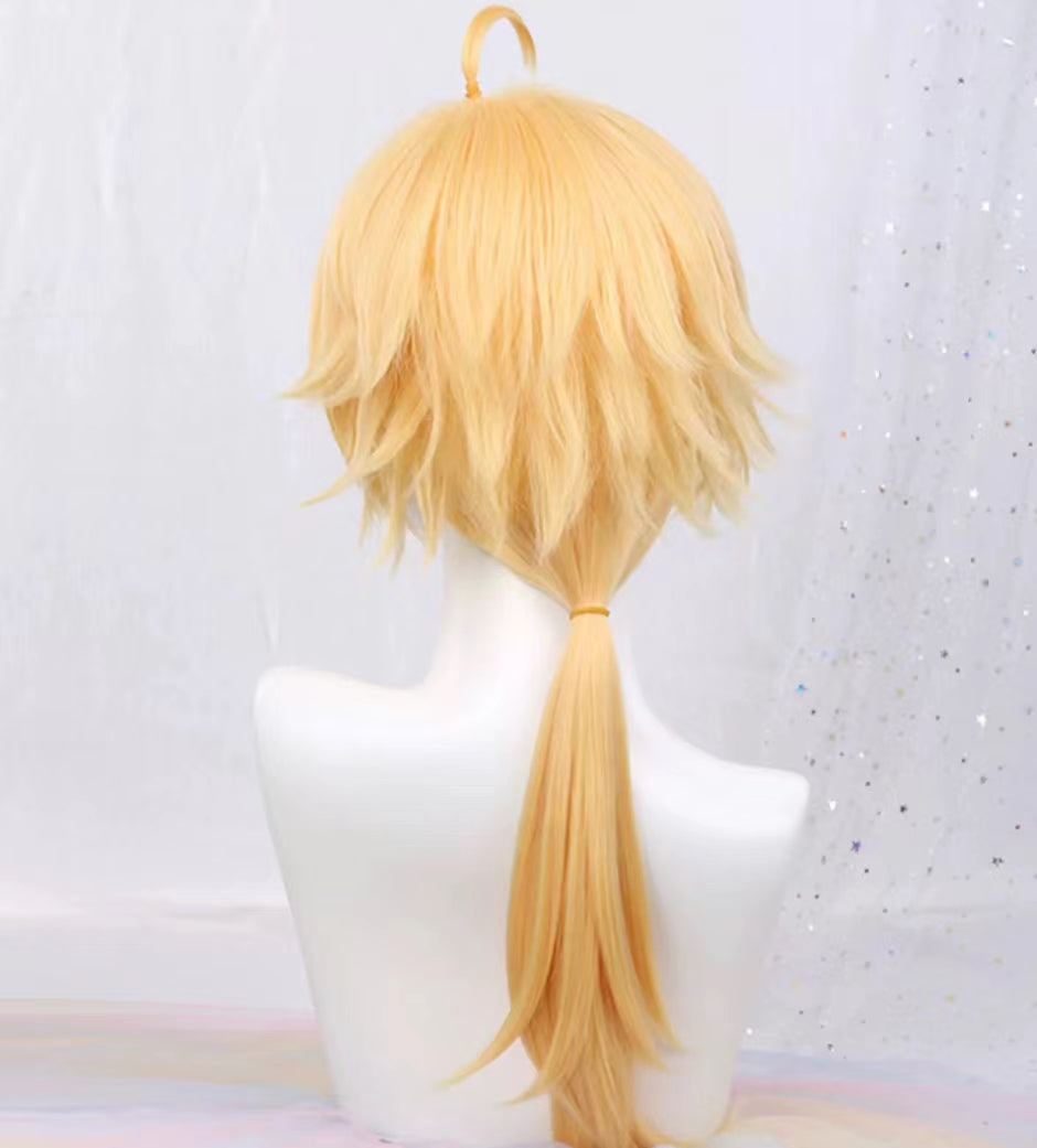 Genshin Impact Thoma Short Yellow Hair Basic Wig