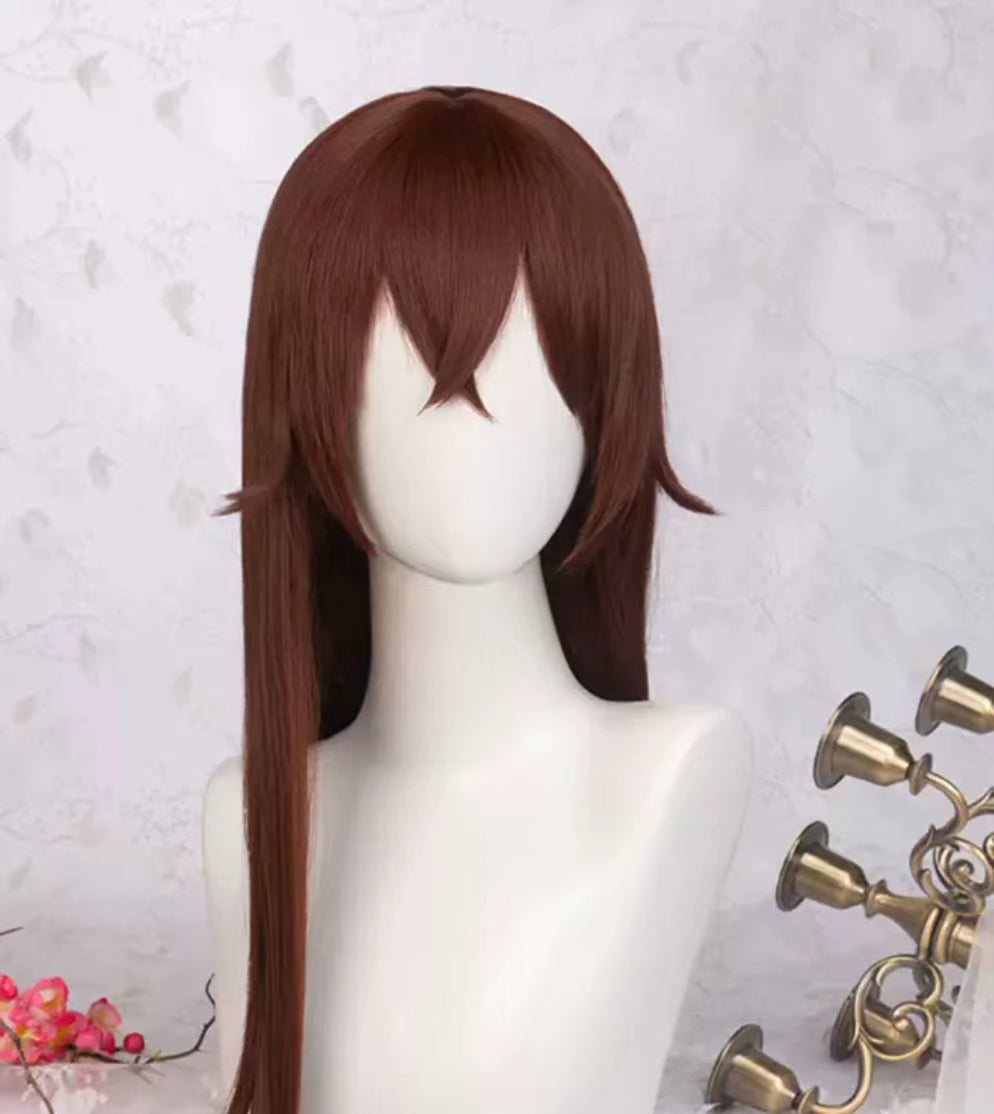 Genshin Impact Amber Long Brown Hair Basic Wig