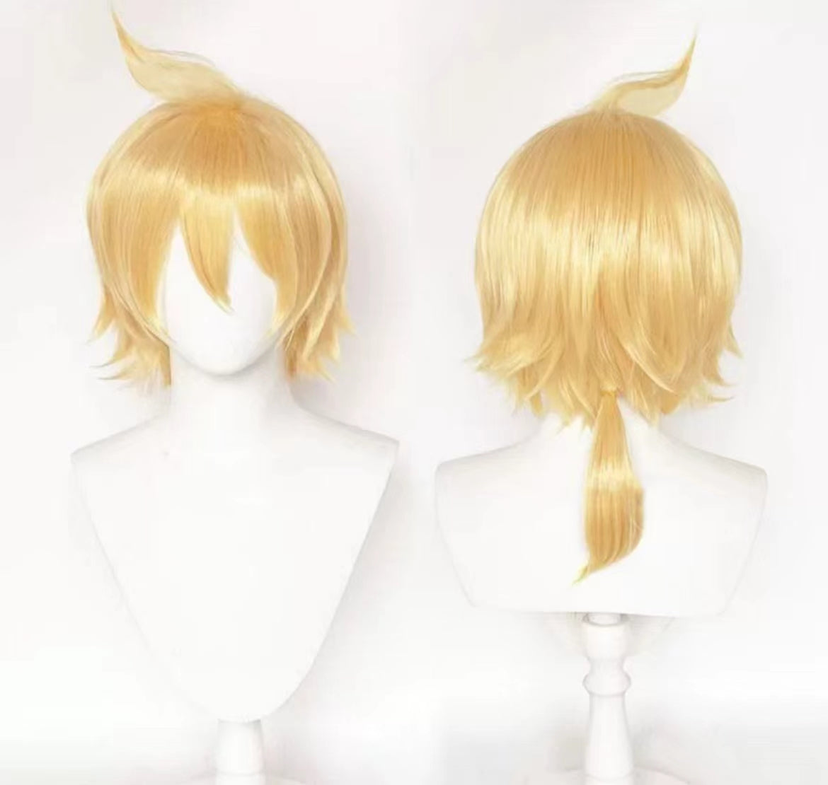 Virtuelle Sängerin Kagamine Rin&amp;Kagamine Len Kurze gelbe Haare Basic Perücke