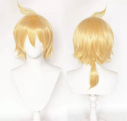 Virtuelle Sängerin Kagamine Rin&amp;Kagamine Len Kurze gelbe Haare Basic Perücke