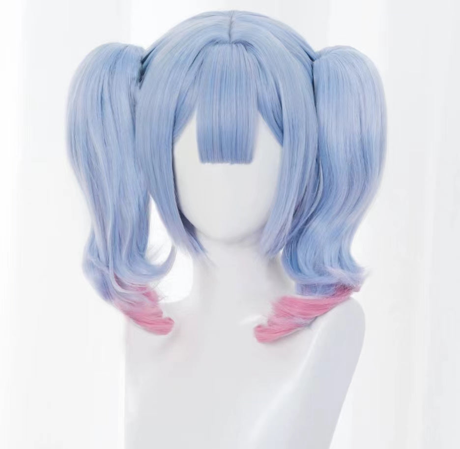 Toupee Rabbit Hatsune Miku Rabbit Hole Long blue Pink Hair Basic wig