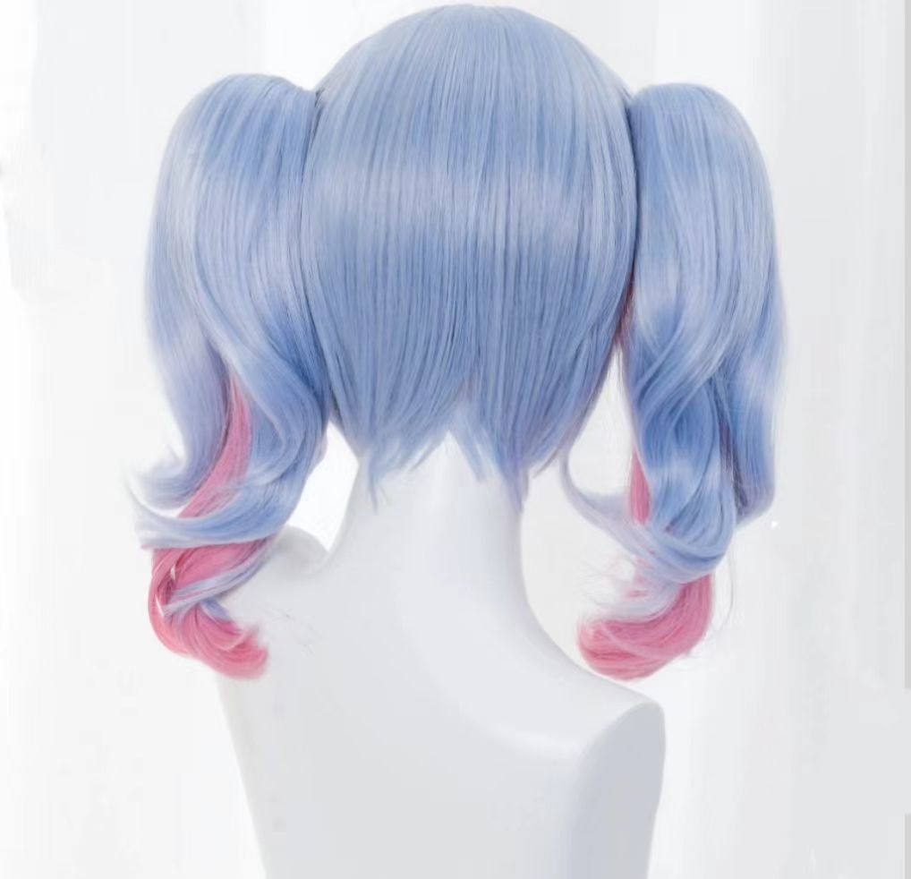 Hatsune Miku Rabbit Hole Long blue Pink Hair Basic wig