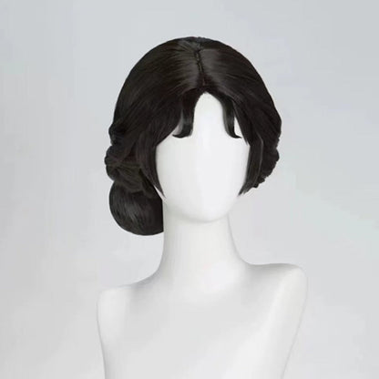 IdentityV Geisha Michiko, langes schwarzes Haar, einfache Perücke