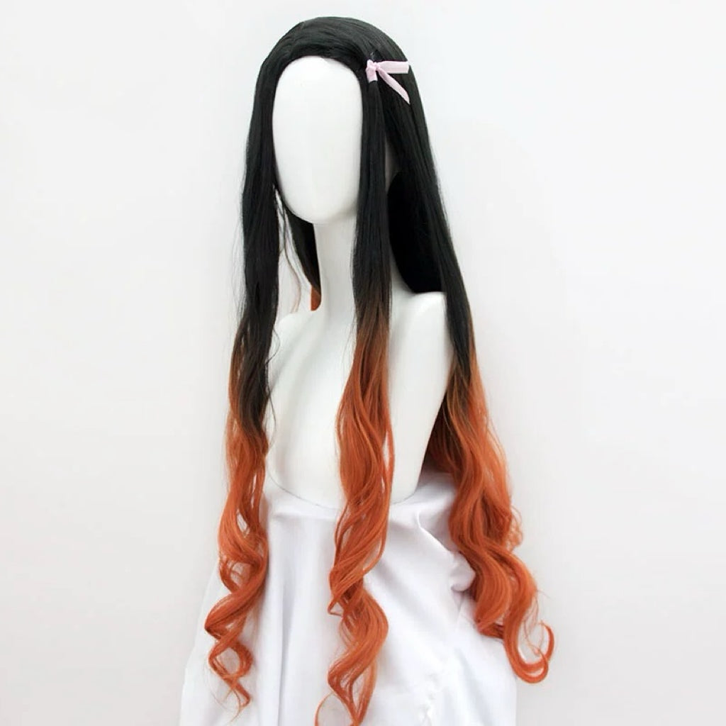 Demon Slayer Kamado Nezuko Long Mix Hair Basic Wig