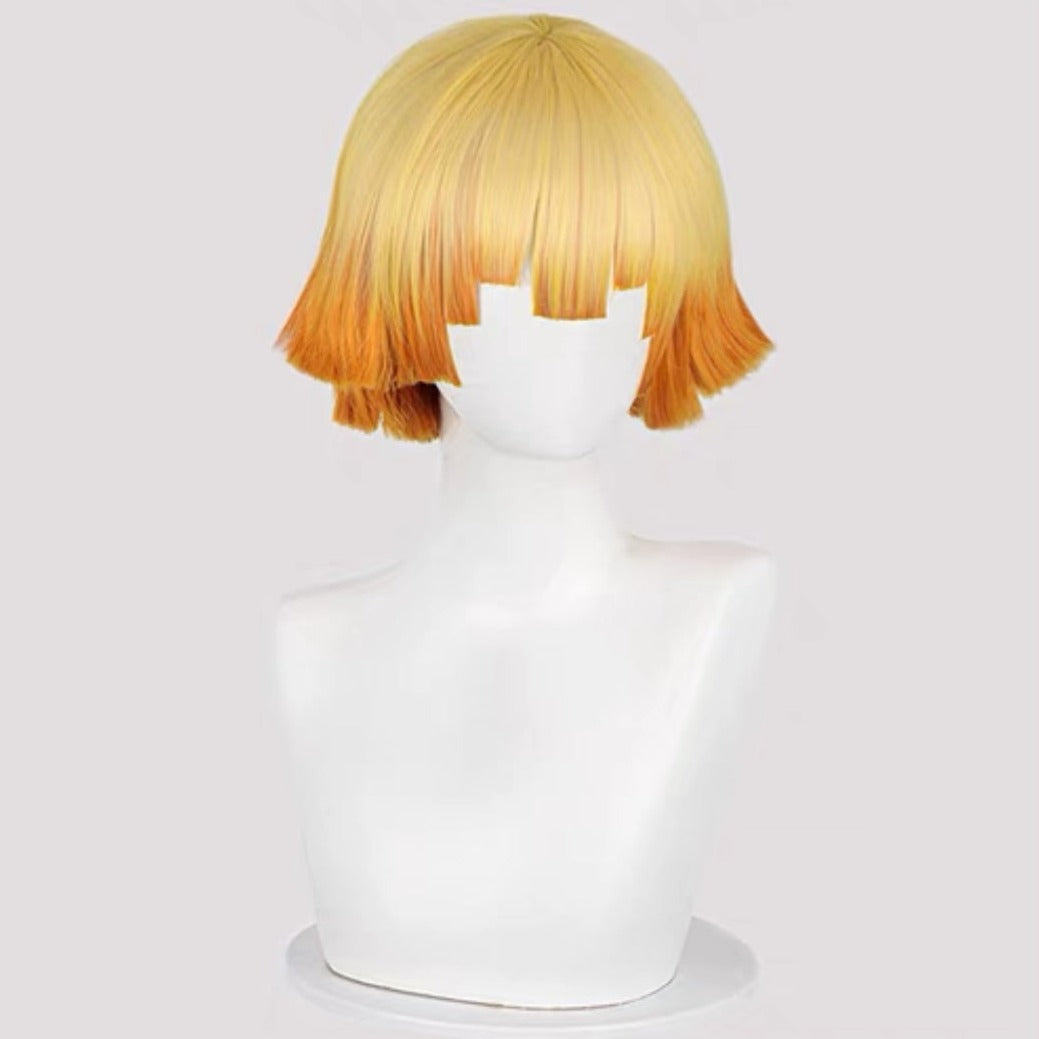 Demon Slayer Agatsuma Zenitsu Short Yellow Hair Basic Wig