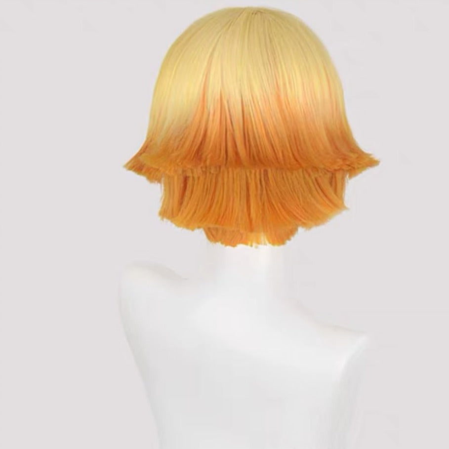 Demon Slayer Agatsuma Zenitsu Short Yellow Hair Basic Wig