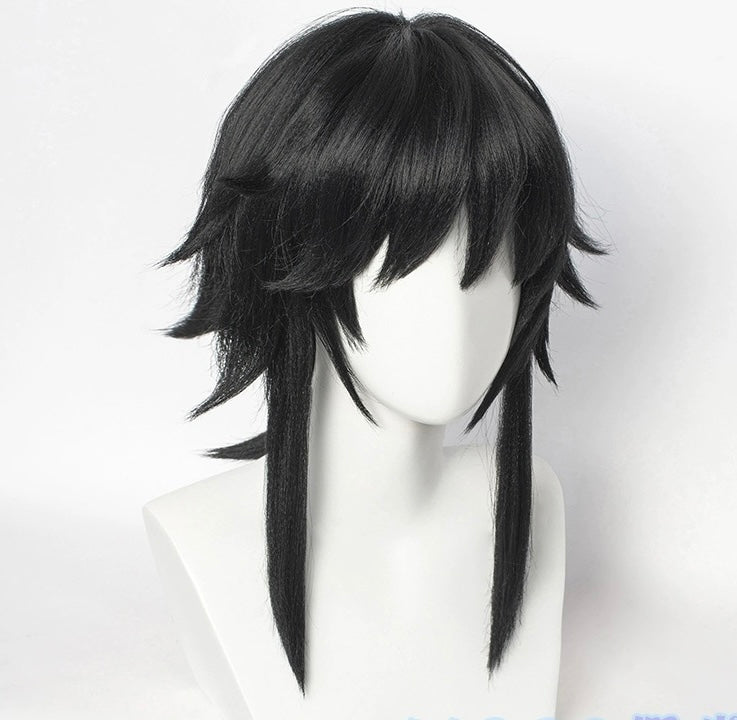 Demon Slayer Tomioka Giyuu Short Black Hair Basic Wig