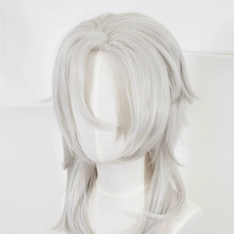 Demon Slayer Uzui Tengen Short White Hair Basic Wig