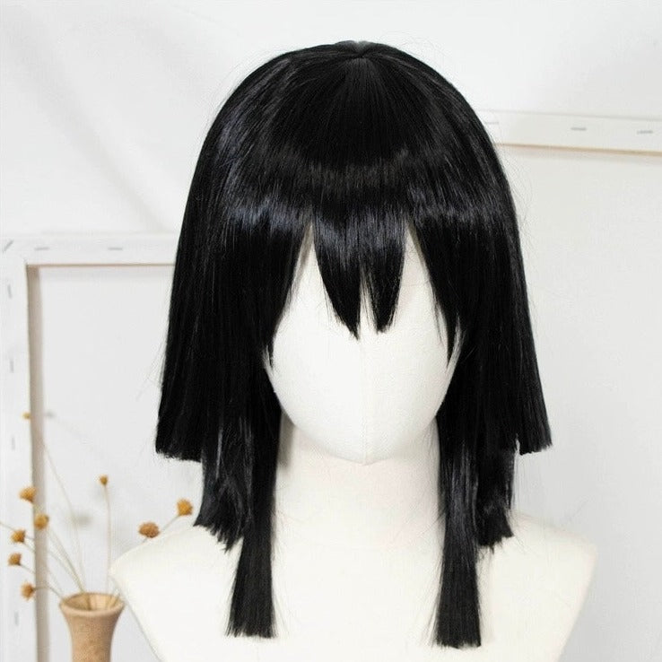 Demon Slayer Iguro Obanai Short Black Hair Basic Wig