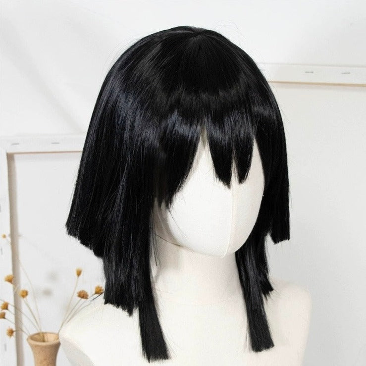 Demon Slayer Iguro Obanai Short Black Hair Basic Wig