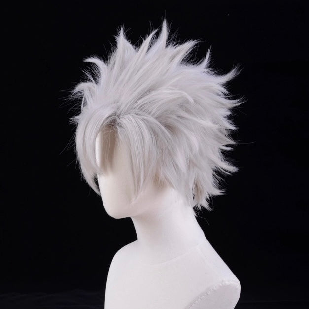 Demon Slayer Shinazugawa Sanemi Short White Hair Basic Wig