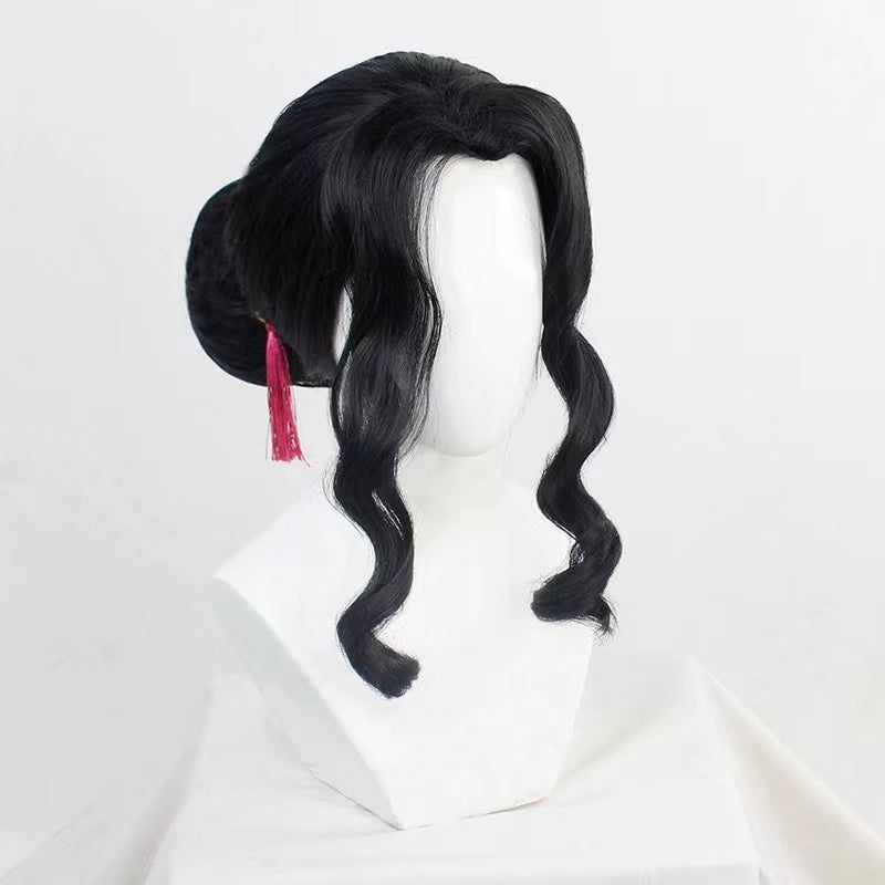 Demon Slayer Kibutsuji Muzan Long Black Hair Basic Wig