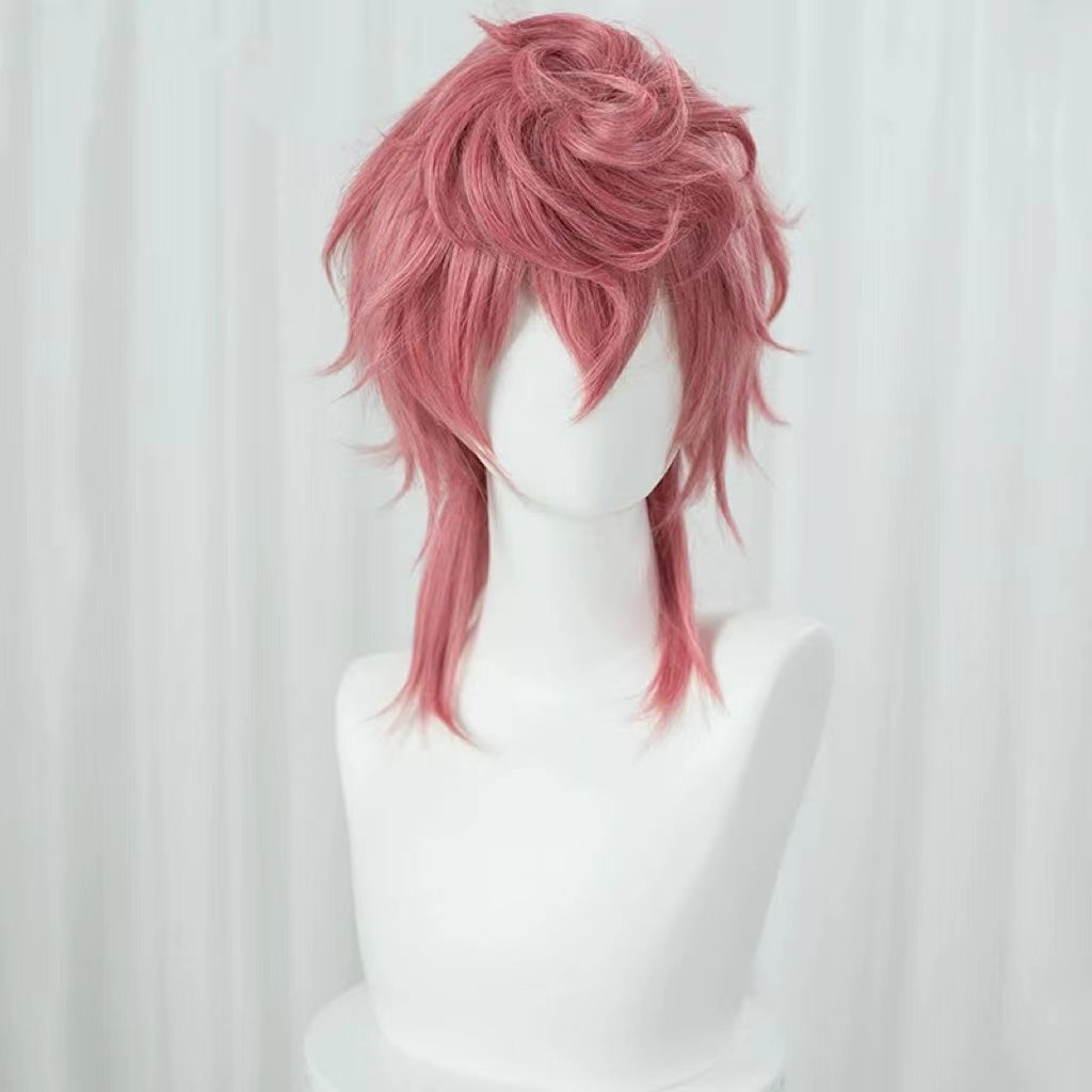 JoJo's Bizarre Adventure Trish Una Short Pink  Hair Basic Wig