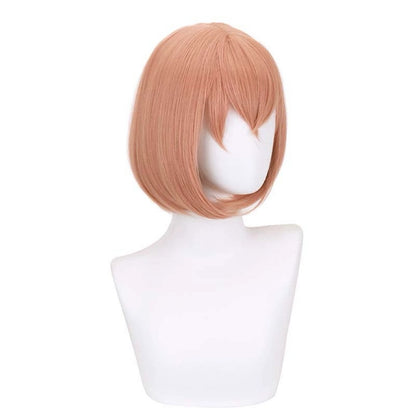 Tokyo Revengers Tachibana Hinata peruca básica de cabelo curto rosa