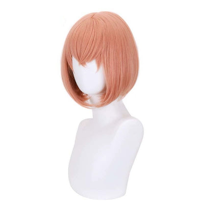 Tokyo Revengers Tachibana Hinata peruca básica de cabelo curto rosa