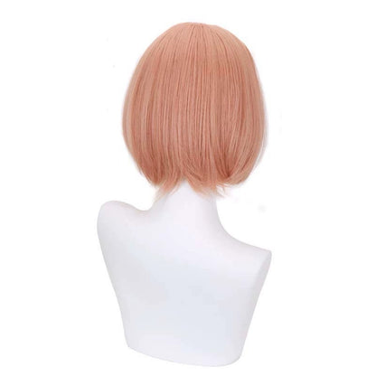Tokyo Revengers Tachibana Hinata peruca básica de cabelo curto rosa
