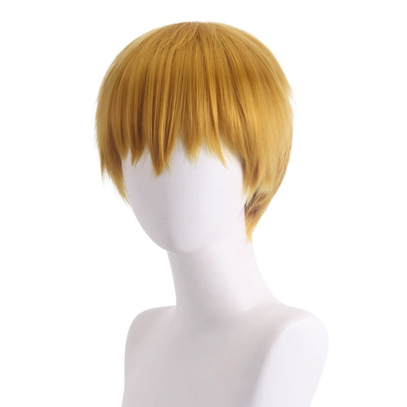 Mob Psycho 100 Reigen Arataka Short Yellow Hair Basic Wig