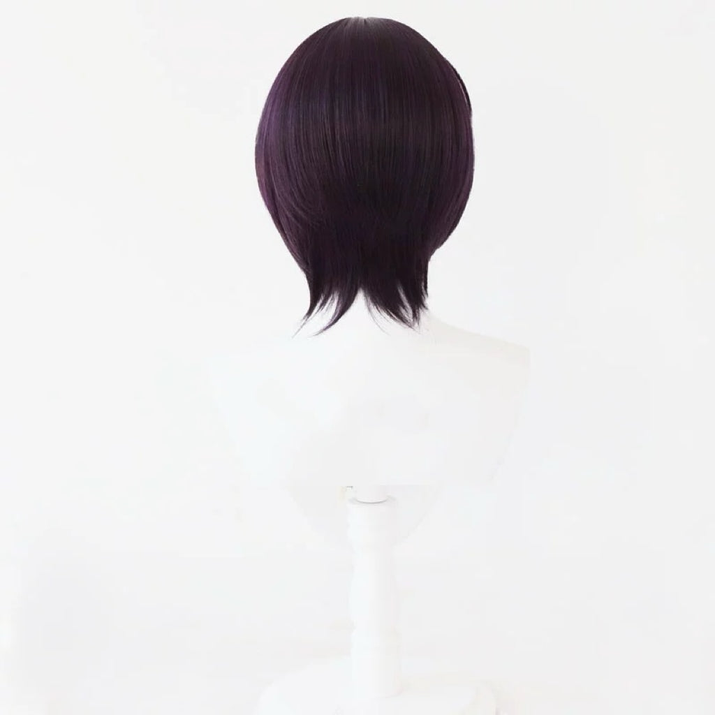 Gintama Takasugi Shinsuke Short Dark Purple Hair Basic Wig