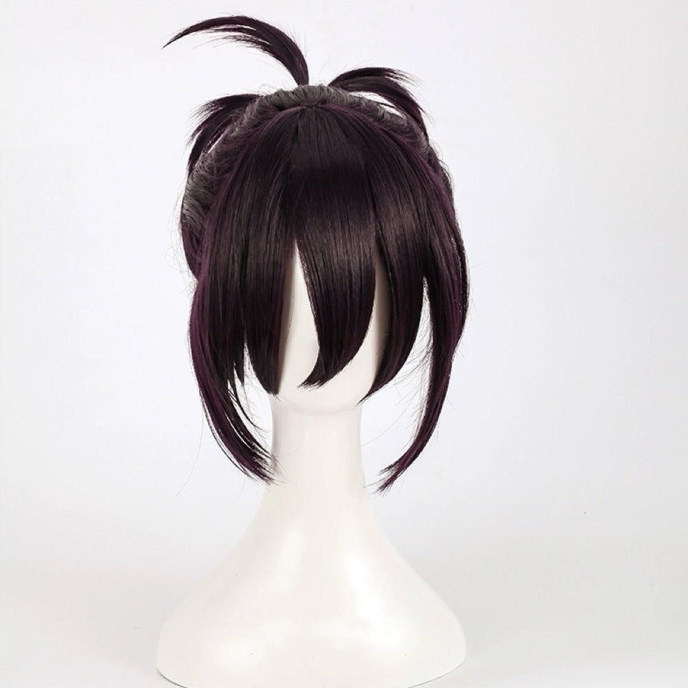 Gintama Takasugi Shinsuke Short Dark Purple Hair Basic Wig