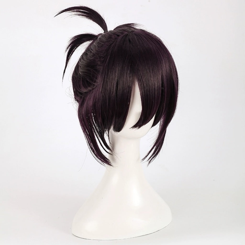 Gintama Takasugi Shinsuke Short Dark Purple Hair Basic Wig