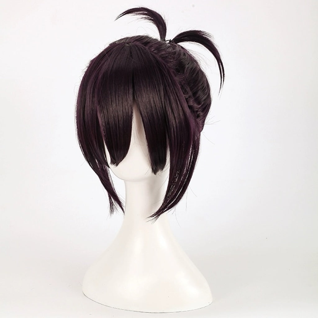 Gintama Takasugi Shinsuke Short Dark Purple Hair Basic Wig