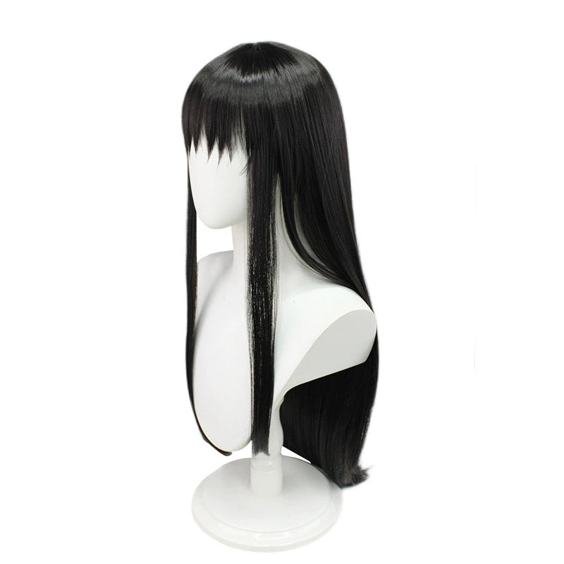 Puella Magi Madoka Magica Akemi Homura Lange schwarze Haare Basic Perücke