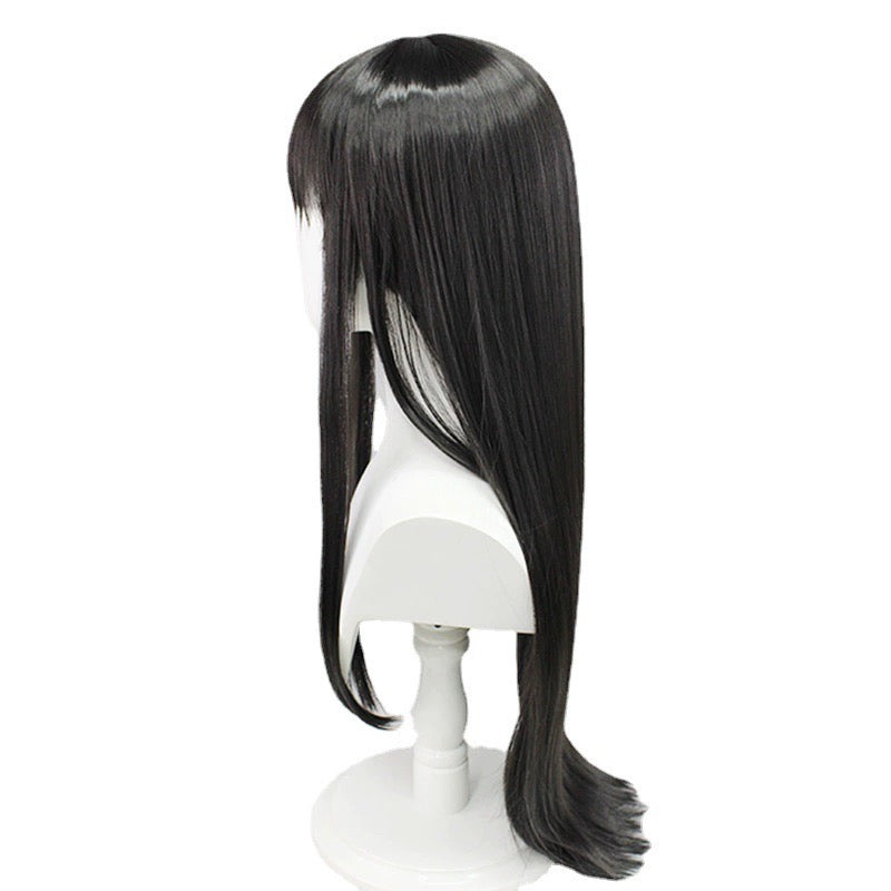 Puella Magi Madoka Magica Akemi Homura Lange schwarze Haare Basic Perücke