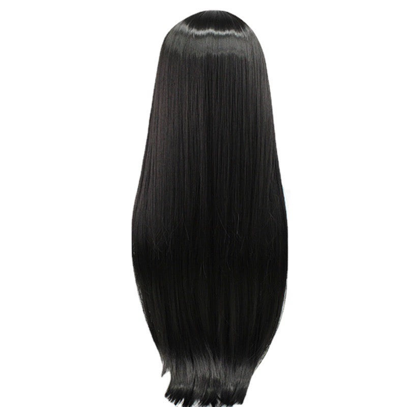 Puella Magi Madoka Magica Akemi Homura Lange schwarze Haare Basic Perücke