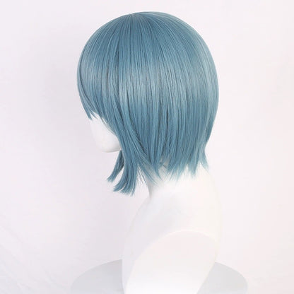 Puella Magi Madoka Magica Miki Sayaka Peruca Básica de Cabelo Curto Bule