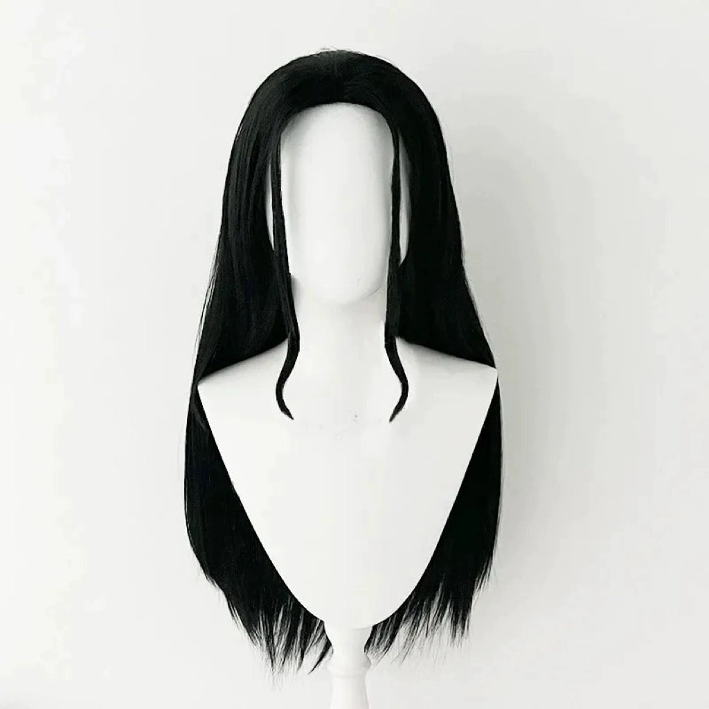 One Piece Nico Robin Lange Schwarze Haare Basic Perücke
