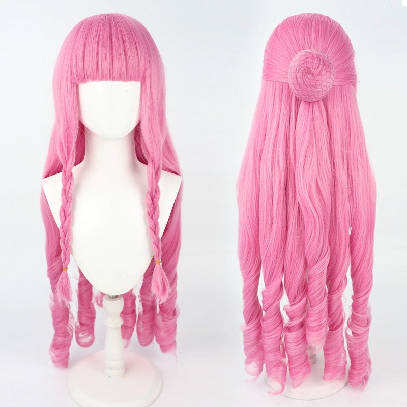 One Piece Perona Long Pink Hair Basic Wig