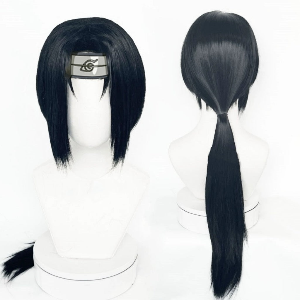 Naruto Uchiha Itachi Lange schwarze Haare Basic Perücke