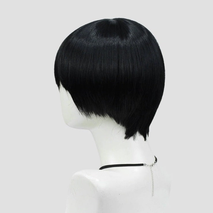Haikyuu Tobio Kageyama kurze schwarze Haare Basic Perücke