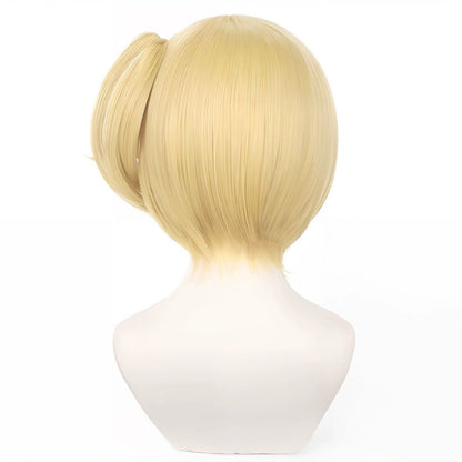Haikyuu Yachi Hitoka kurze gelbe Haare Basic Perücke