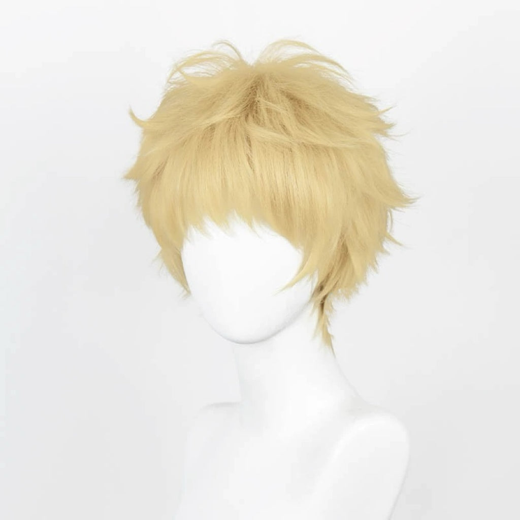 Haikyuu Kei Tsukishima Kurze gelbe Haare Basic Perücke