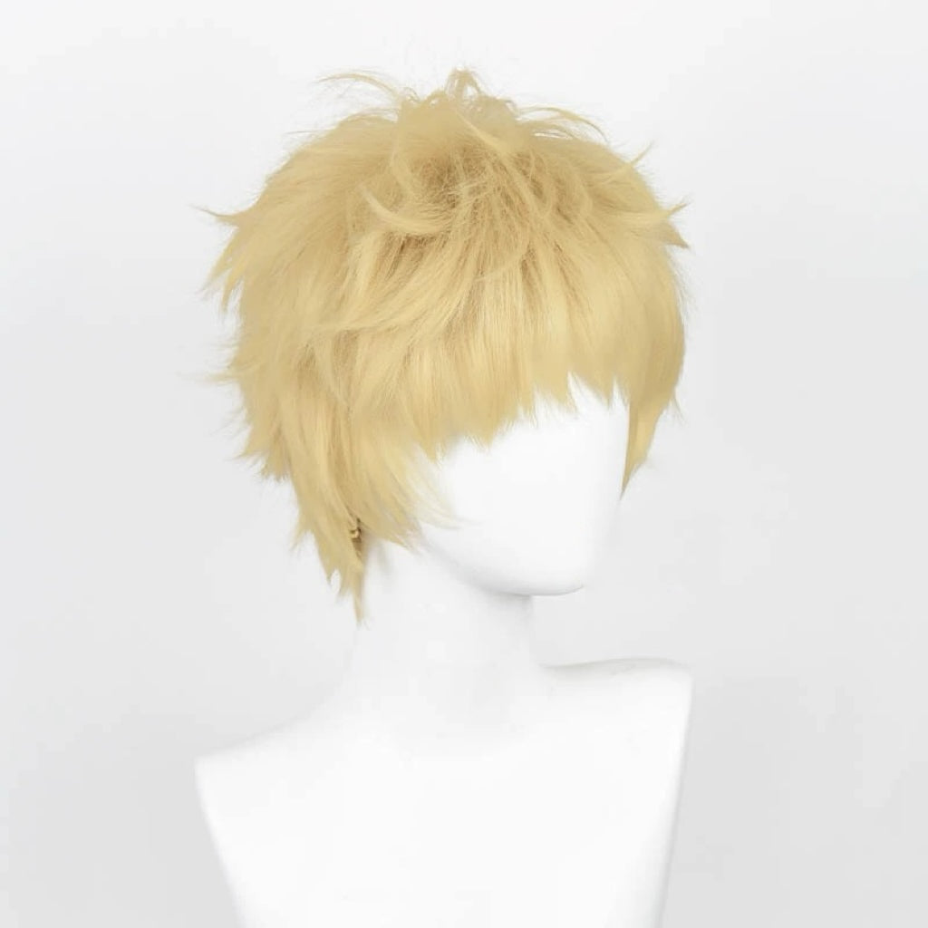 Haikyuu Kei Tsukishima Kurze gelbe Haare Basic Perücke