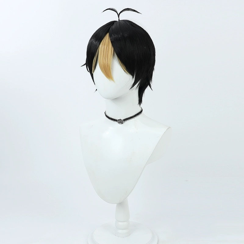 Haikyuu Yu Nishinoya Kurzes Mix-Haar Basic-Perücke