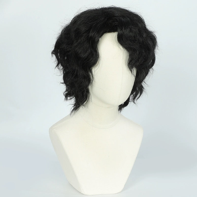 Haikyuu Sakusa Kiyoomi Kurze schwarze Haare Basic Perücke