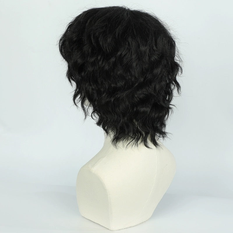 Haikyuu Sakusa Kiyoomi Kurze schwarze Haare Basic Perücke