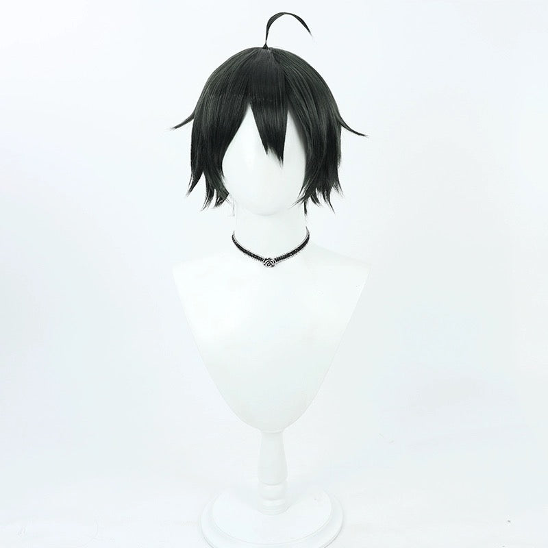 Haikyuu Tadashi Yamaguchi Kurzes schwarzes Haar Basic Perücke
