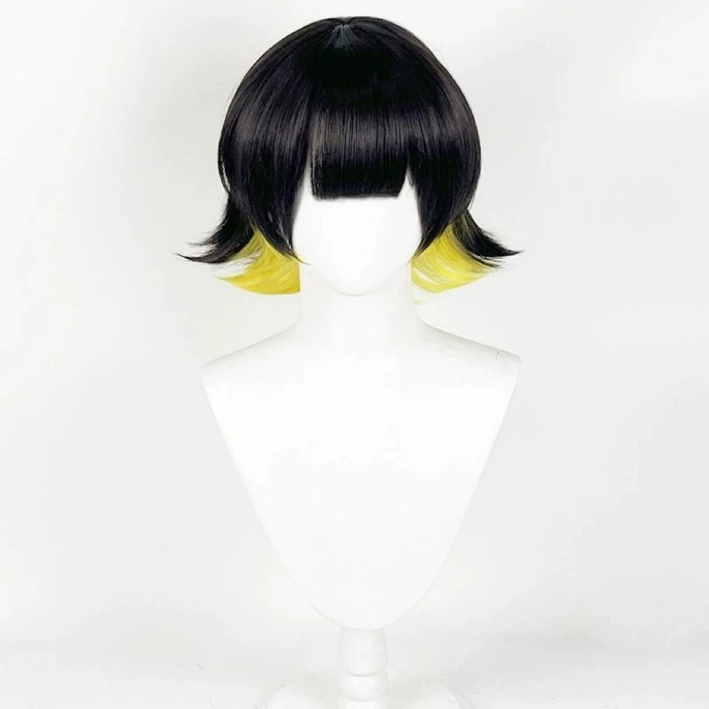 Blaue Locken Bachira Meguru Kurzes Mix-Haar Basic Perücke