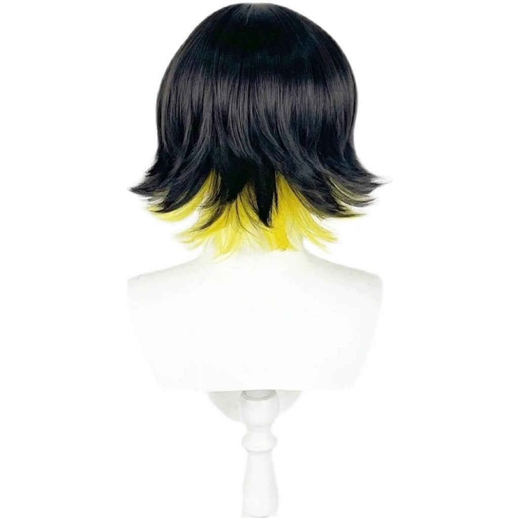 Blaue Locken Bachira Meguru Kurzes Mix-Haar Basic Perücke